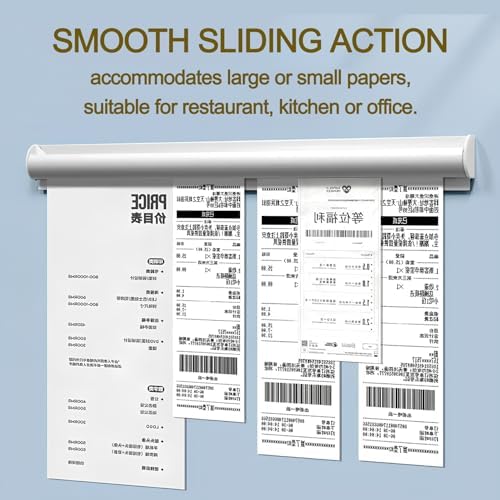 Ticket Holder for Restaurant Order Receipt Holders Strip(16 in, Silver, 2p)