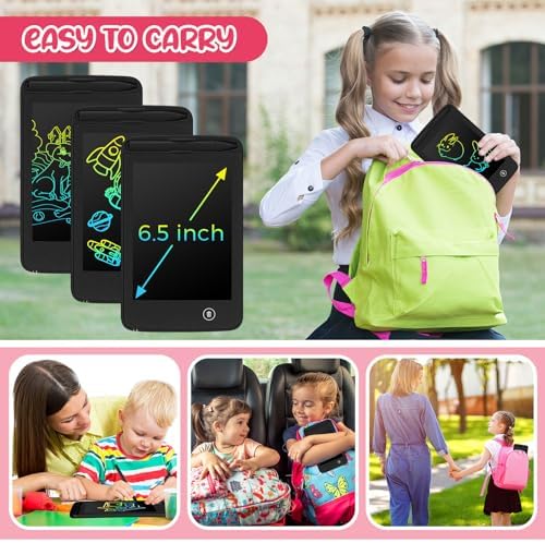 Zhehao 20 Pcs 6.5 Inch LCD Writing Tablet for Kids, Black