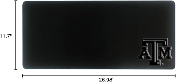 Texas A&M University Alumni Desk Mat, Durable Office Supplies, Non-Slip Base, Responsive Desk Pad with Smooth Surface, Black