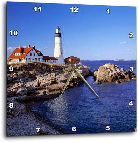 3dRose DPP_90758_3 Maine, Portland Head Lighthouse-Us20 Rer0011-Ric Ergenbright-Wall Clock, 15 by 15-Inch