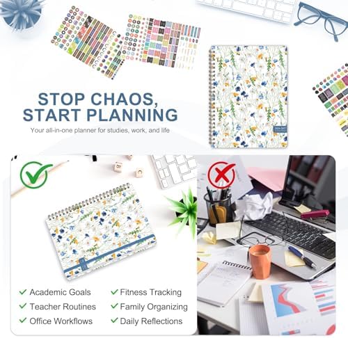 Planner 2026-2027, Weekly and Monthly Academic Planner, July 2026 - June 2027, Hardcover Calendar Agenda Book for School Year Planning, School Supplies for Teacher and Student, A5(6.3'' x 8.5'')