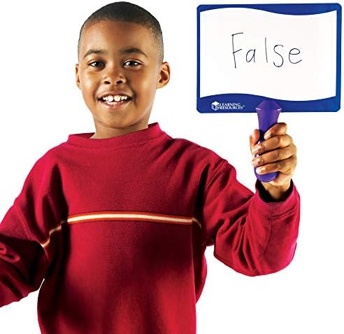 Learning Resources Write-on / Wipe-off Answer Boards, Set of 10 Erasable Boards, Ages 6+