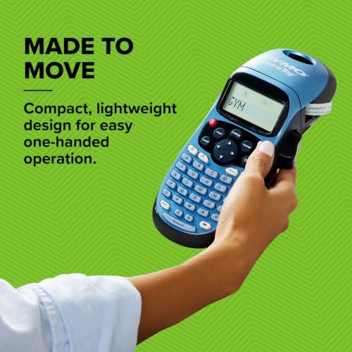 DYMO Label Maker Machine with 3 Tapes - 100H LetraTag Handheld, Includes 3 LT Label Tapes, Perfect for Home & Office Organization