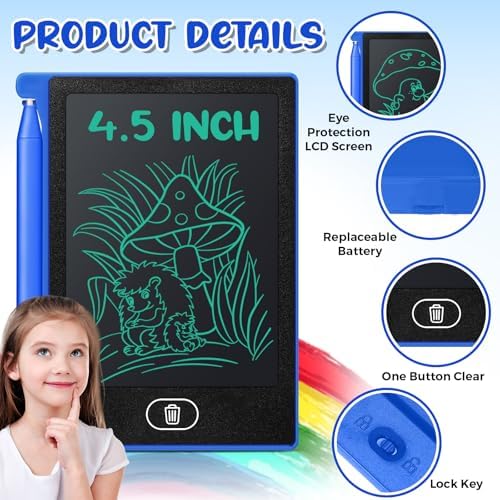 Zhehao 32 Pcs LCD Writing Tablet for Kid Mini Doodle Board,Blue