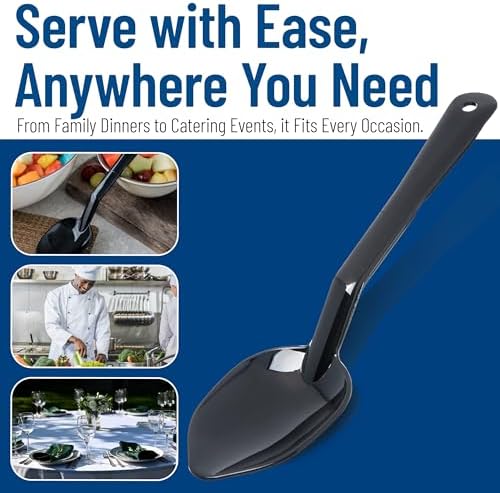 Carlisle FoodService Products 441003 Serving Spoons, 11-Inch, Polycarbonate, Black (Case of 12)