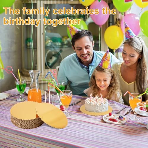 55 Pack 10 Inch Gold Cake Boards, Rounds Cake Cardboard