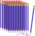 Tatuo 60 Pcs Pencils Pre Sharpened Checking Pencils with Eraser Erasable Colored Pen for Map Coloring Tests Sketch School Office Editing Kids Adults Favors Grading(Purple)