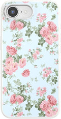 PopSockets iPhone 16/17E Phone Case with MagSafe- Cottage Tutu Blue | Magnetic, Wireless Charging, Camera & Drop Protection, Light Blue, Baby, Flower, Floral