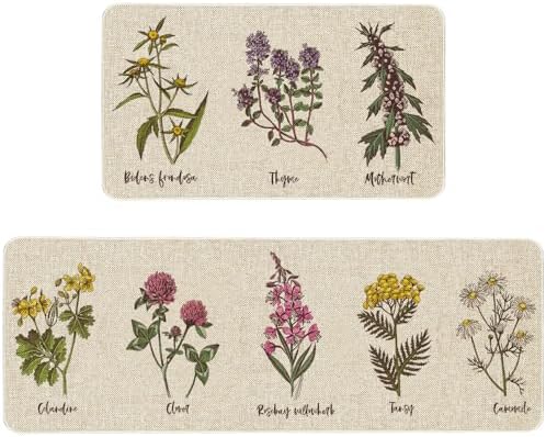 Kitchen Rugs and Mats Set of 2,Floor Mats for Home Kitchen Decor Mat