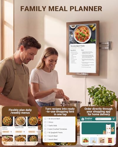 Digital Calendar 2026, 15.6-inch Electronic Calendar for Wall, Touch Screen Smart Digital Planner with Kids' Chores Chart/Meal Plan/Streaming Services/Photo Display, Remote Control Supported