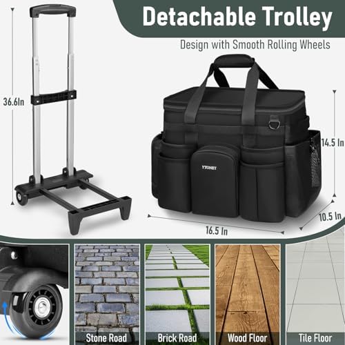 Ytonet XXL Rolling Cleaning Caddy, Large Cleaning Caddy with Wheels