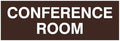 Signs ByLITA Basic Conference Room Sign (Dark Brown) - Small