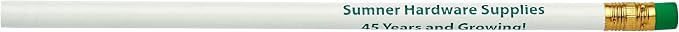 Pencil Guy Promotional Personalized Pencils, White, 144 Box