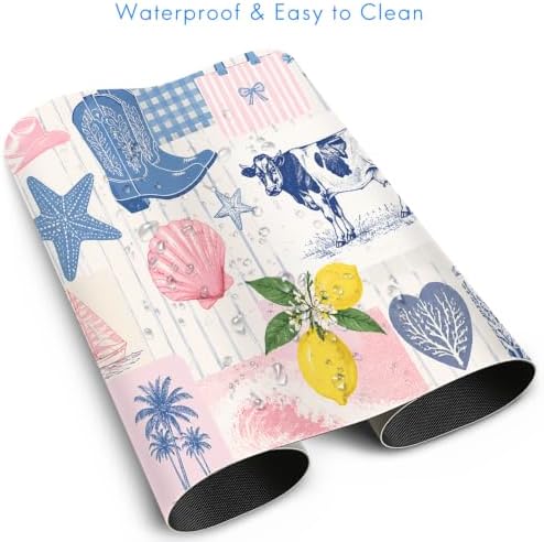 Western Preppy Coast Beach Desk Mat Small Gaming Mouse Pad