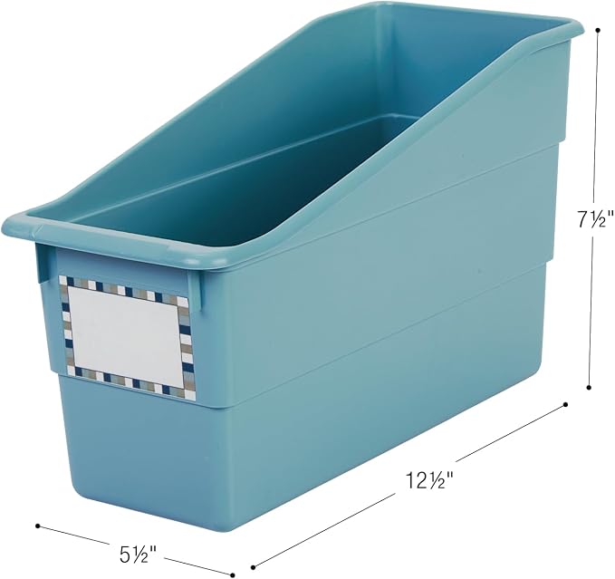 Really Good Stuff Durable Book & Binder Holder, 6-Pack, Water