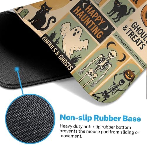 Britimes Large Mouse Pad, Mouse Pad, 31.5 x 15.7 Inch, Halloween Vintage