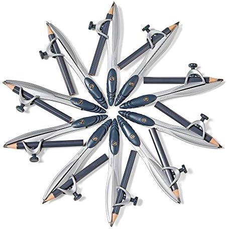 hand2mind Student Math Geometry Compass, Silver, Precision Tool for Geometry, Math, Drafting (Pack of 10)