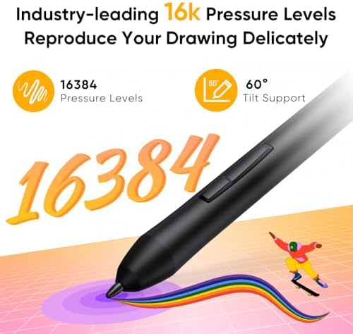 XPPen Deco 640 Drawing Tablet with 16384 Pressure Levels Sensitivity Battery-Free Stylus 6*4 Inch OSU Drawing Pad Graphic Tablet for Digital Drawing Teaching Designing Editing Work for PC Mac Android
