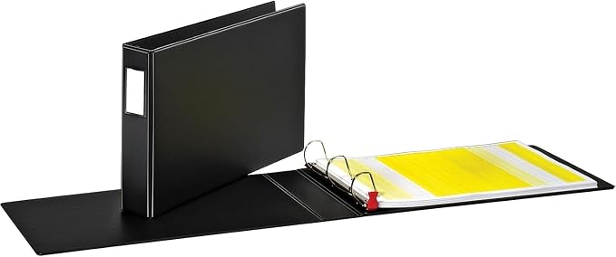 Cardinal Premier Easy Open 11" x 17", Locking Slant-D Ring Binder, 2", Black (12132)