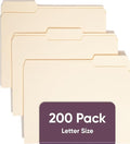 Smead File Folders Letter Sized, 1/3-Cut Tab, Assorted Positions, Letter Size Manila Folders, 200 Per Box