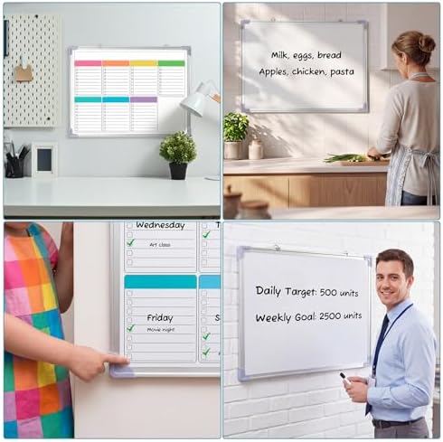 Lincia 36" x 24" Magnetic to Do List Whiteboard, Weekly Planner, Pleochroic