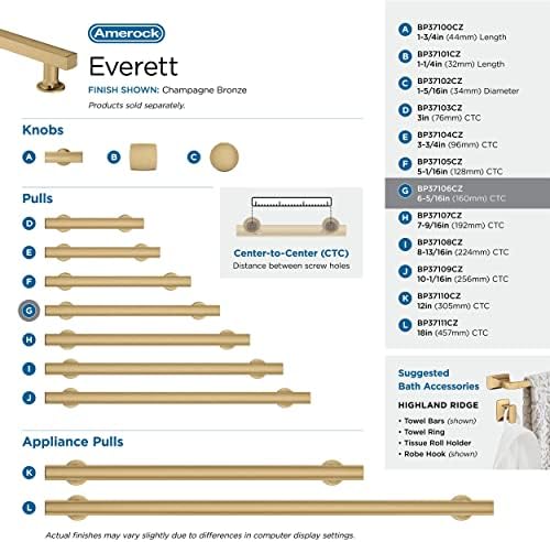 Amerock 6-5/16" Everett Champagne Bronze Drawer Pull