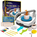 National Geographic Pottery Wheel for Kids Complete Beginner Kit | 2-Speed Electric Motor, 2 Lbs. Air-Dry Clay, Sculpting Tools, Paints and Apron, Creative Craft Toy, Birthday Gift