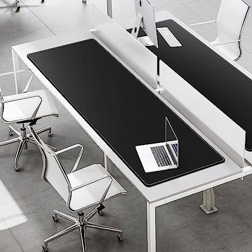 Mydours 67" x 24" Extended PU Leather Gaming Desk Mouse Pad Mat, (Black)