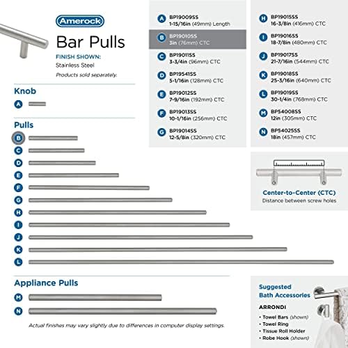 Amerock 3" Bar Pulls Stainless Steel Drawer Pull