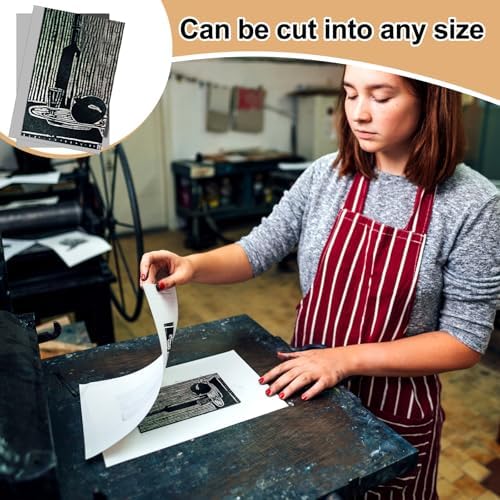 Yeaqee 8 Pcs Mixed Sizes Linoleum Blocks for Printmaking, Gray