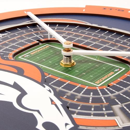 YouTheFan NFL Denver Broncos StadiumView 3D Wall Clock