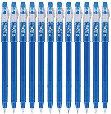 PILOT FriXion ColorSticks Erasable Gel Ink Pens, Blue, Pack of 12