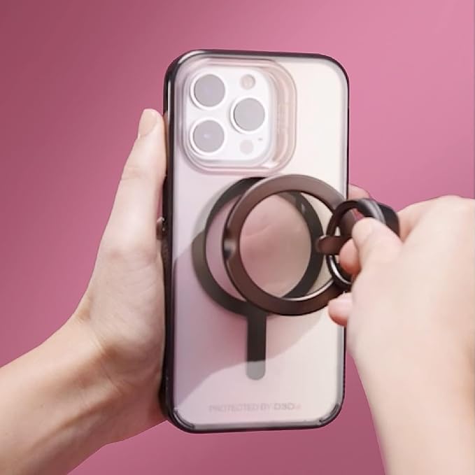 ZAGG Ring Snap 360, Magnetic Ring Accessory – 360 Degree Rotation, Secure Hold with Kickstand – Super Strong Magnet, Compatible with MagSafe Devices, iPhone 14 & Snap Compatible Devices, Black