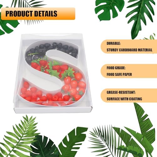 12" Fillable Cardboard Letter Charcuterie Gift Cupcake Box With Cover Sweets Packaging (S)