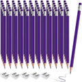 60 PCS Purple Pencils Bulk with Eraser, Pre-Sharpened HB Pencils for Writing & Drawing, School Supplies for Kids Homework, Tests, Art Crafts & Teacher Grading (Purple)