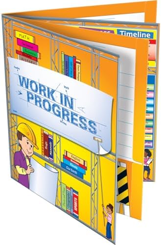 Really Good Stuff Work-in-Progress 4-Pocket Folders, 12 Folders