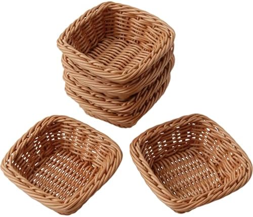Constructive Playthings Plastic Wicker Baskets for Storage, Set of 12 | Educational or Home Setting, Stores Toddler Toys, Keys, Jewelry and Classroom Supplies, Stackable, Set of 12 Woven Baskets