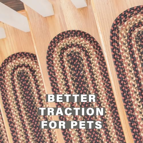 Homespice Prescott Jute Braided Stair Treads, Rect 8x28 Set of 13