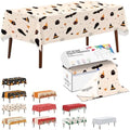 CXPSINC 54 Inch X 300 Feet Plastic Table Cover Roll Disposable Halloween Tablecloth with Slide Cutter Ghost Bat Plistic Table Covers for Halloween Party Decorations(Halloween Beige, 300 Feet)
