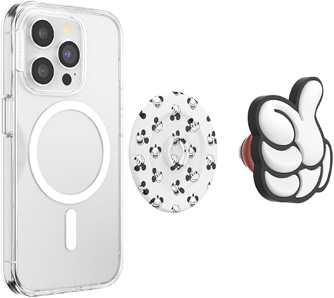 PopSockets Phone Grip for MagSafe, Magnetic Holder- PopOut Thumbs Up | Removable, For Kindle / Android / iPhone, With Magnet, Disney, Mickey Mouse, Minnie, Fun, Cool, Unique