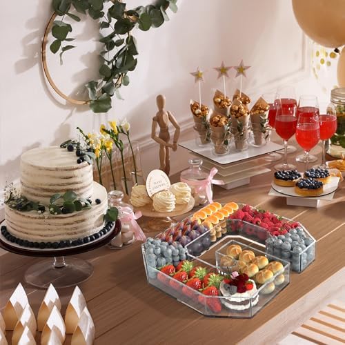 11" Acrylic Letter Charcuterie Tray,Fillable Alphabet & Number Box(Letter G)