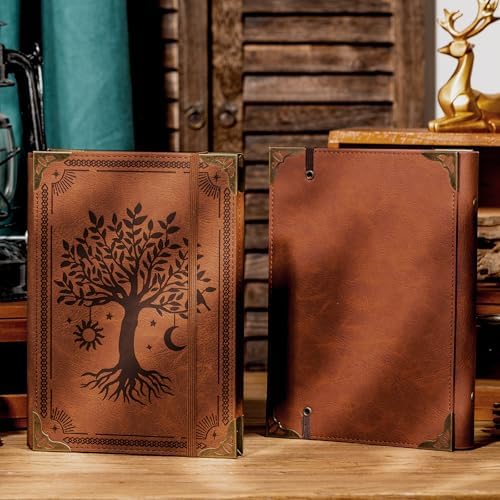 Ovesmusl PU Leather A5 Binder 6 Ring Refillable Journal Cover No Refill