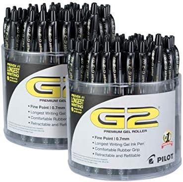PILOT G2 Premium Gel Pens, Fine Point 0.7mm, Black Ink, 144-Pack