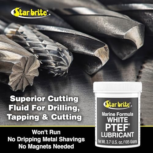 STAR BRITE Marine Grade White PTEF Lubricant - Ultimate Protection for Winches, Windlasses, Turn Buckles, Blocks, Pumps, Shafts, Zippers, Heads & More - 3.7 Oz (85504)