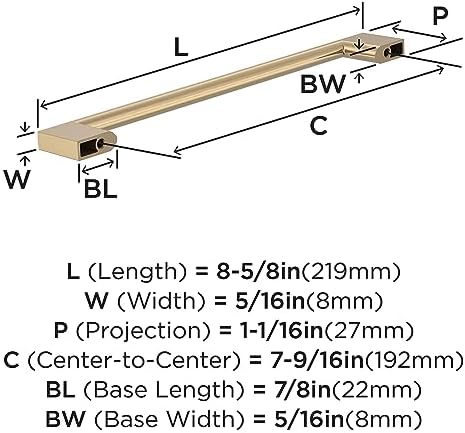 Amerock 10 Pack 7-9/16" Cityscape Champagne Bronze Drawer Pull