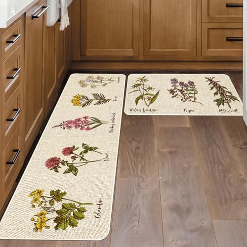 Kitchen Rugs and Mats Set of 2,Floor Mats for Home Kitchen Decor Mat