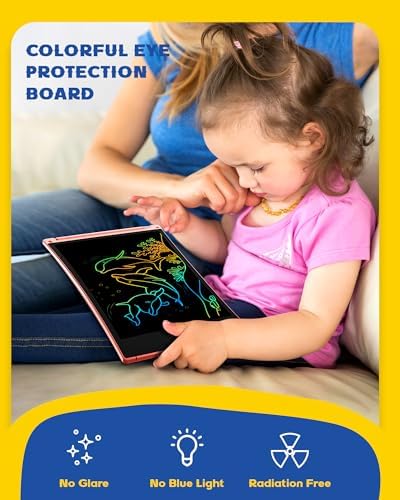 bravokids 12 Pack LCD Writing Tablet with Stylus, 8.5 inch Colorful Doodle Board Drawing Pad for Kids, Travel Games Activity Learning Toys, Birthday Gift for Age 3 4 5 6 7 8 Year Old Boys Girls