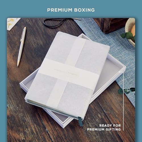 BEECHMORE BOOKS A5 5x8 Lined Leather Journal For Men, 120 GSM with Gift Box