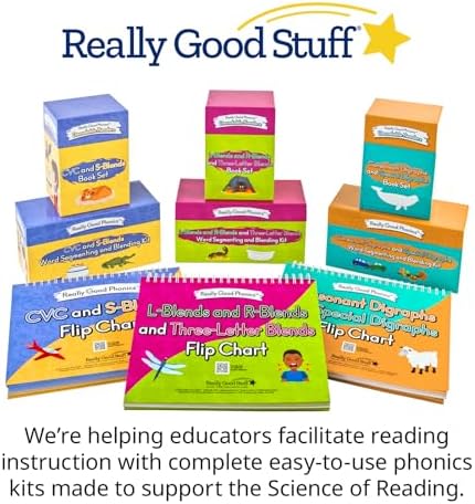 Really Good Phonics Decodable Readers, CVC & S-Blends Book Set