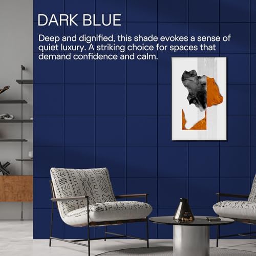 MaxGear Felt Bulletin Board 36" x 24", Dark Blue Felt Wall Tiles Push Pins
